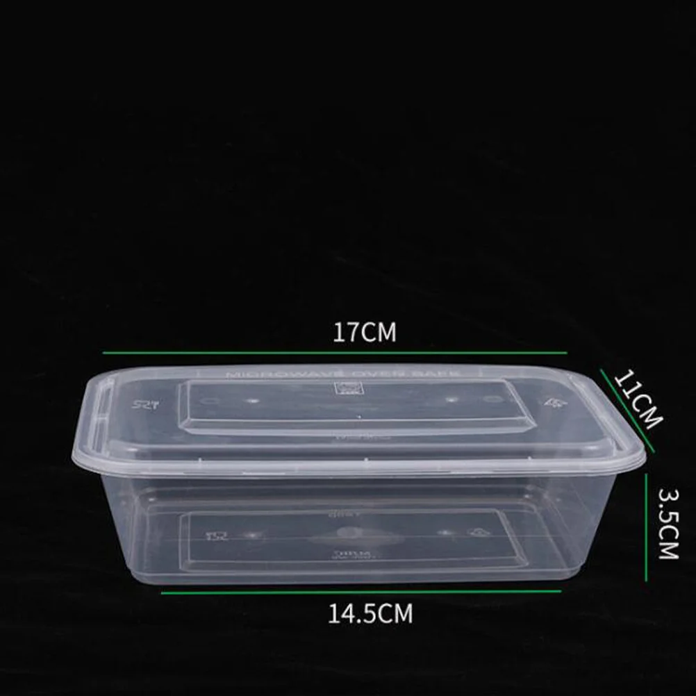 

50Pcs Transparent Carry Out Containers Eco Friendly No Smell Suitable for Food Trucks Restaurants Parties 750Ml