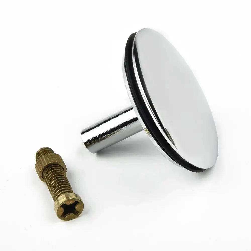 1Pcs New Pop Up Waste Stopper Bathtub Plug Brass Only Flat Seal Bath Stopper Adjustable 43mm Bathroom Tub Drain Filter