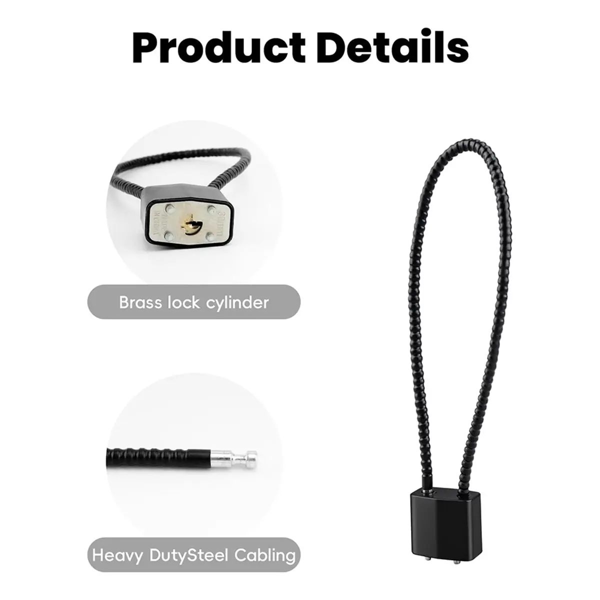 DT81 4 Pcs Bike Cable Locks with Keys,15 Inch Heavy Duty Keyed Wire Lock Cable with Keys, for Bicycle Cabinet Fence Gate Lock