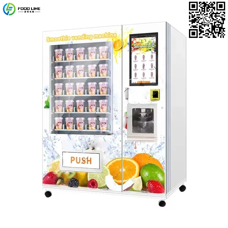 Customized  Frozen Real Fruit Smoothie Vending Machine and Soft Drink Smoothie Blend Vending Machine