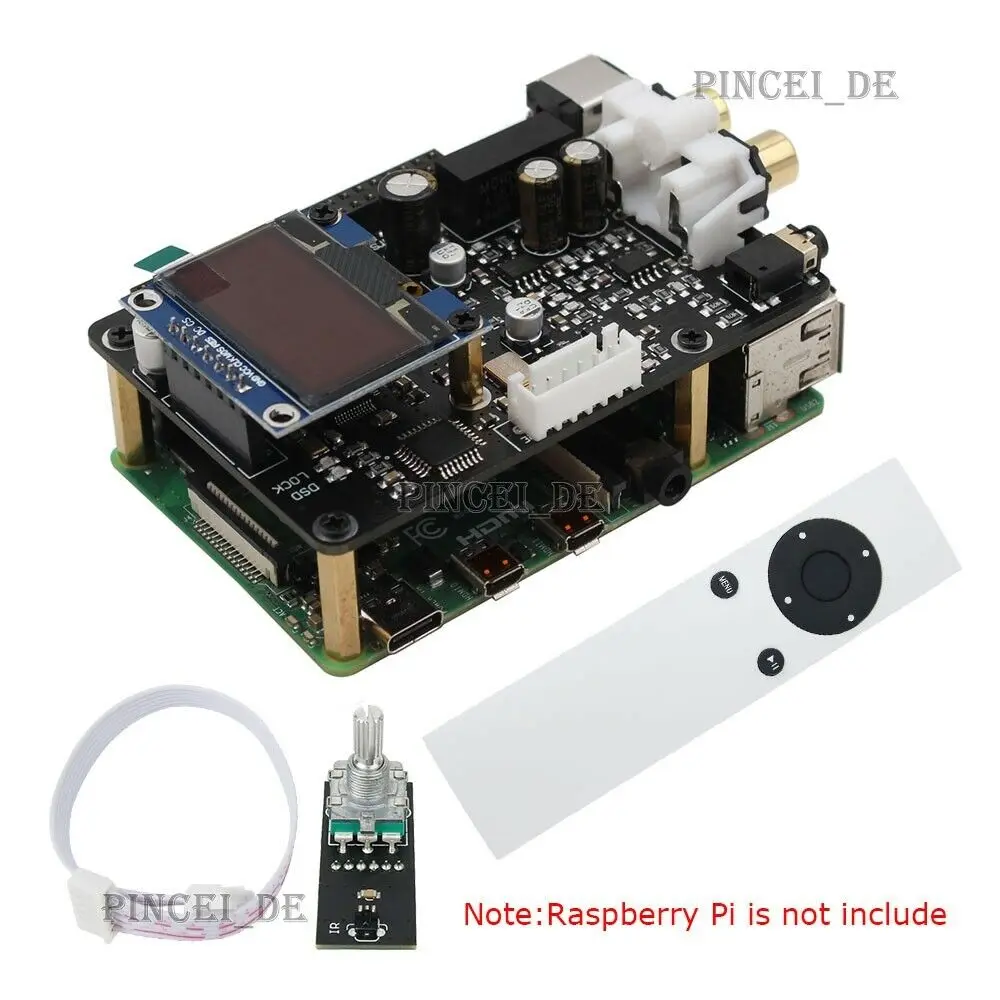 Ustars Audio R38h DAC Board Decoder W/ OLED Remote Control Kit For Raspberry Pi