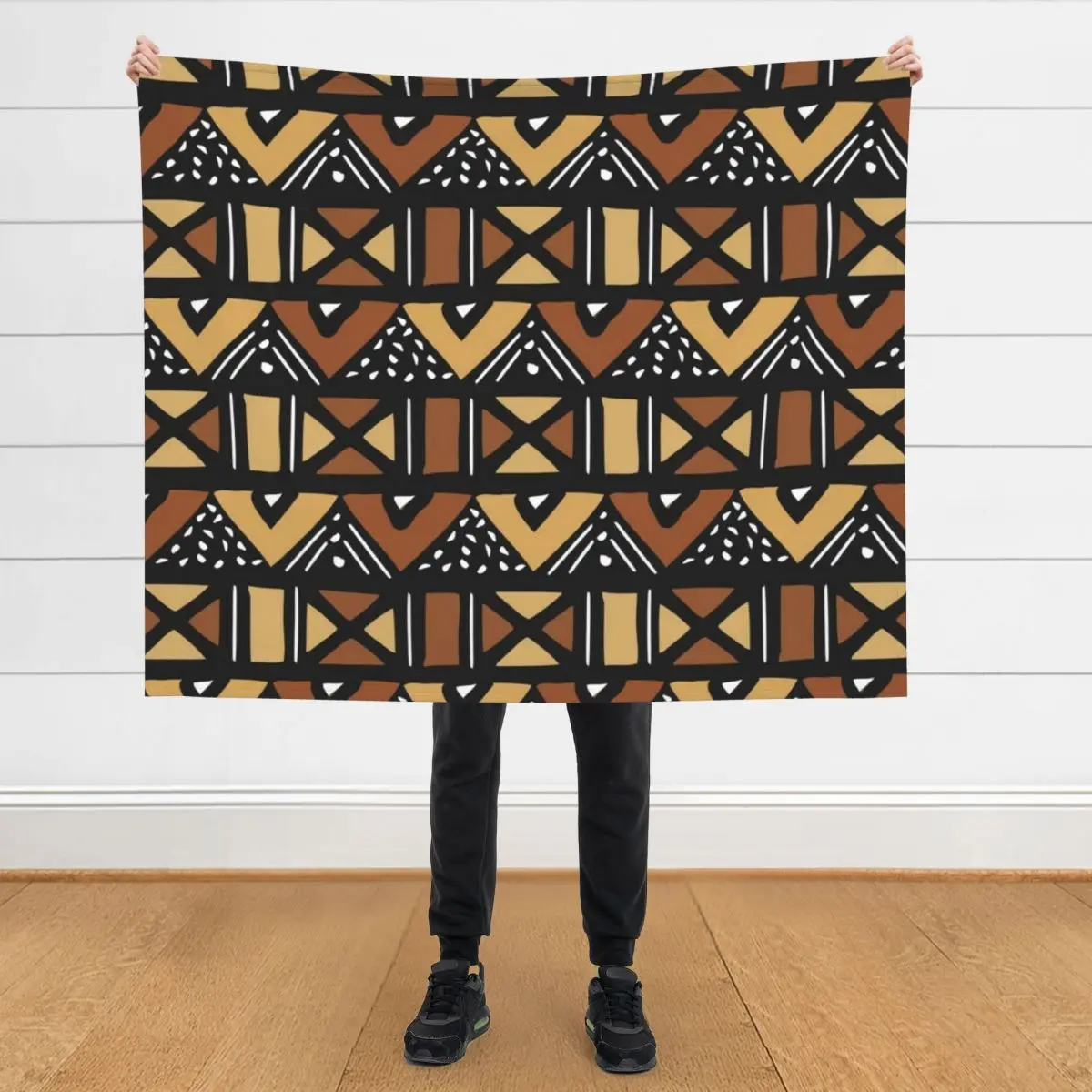 

Mud cloth Mali Throw Blanket Flannel Fabric For Decorative Sofa Soft Plush Plaid Nap Blankets