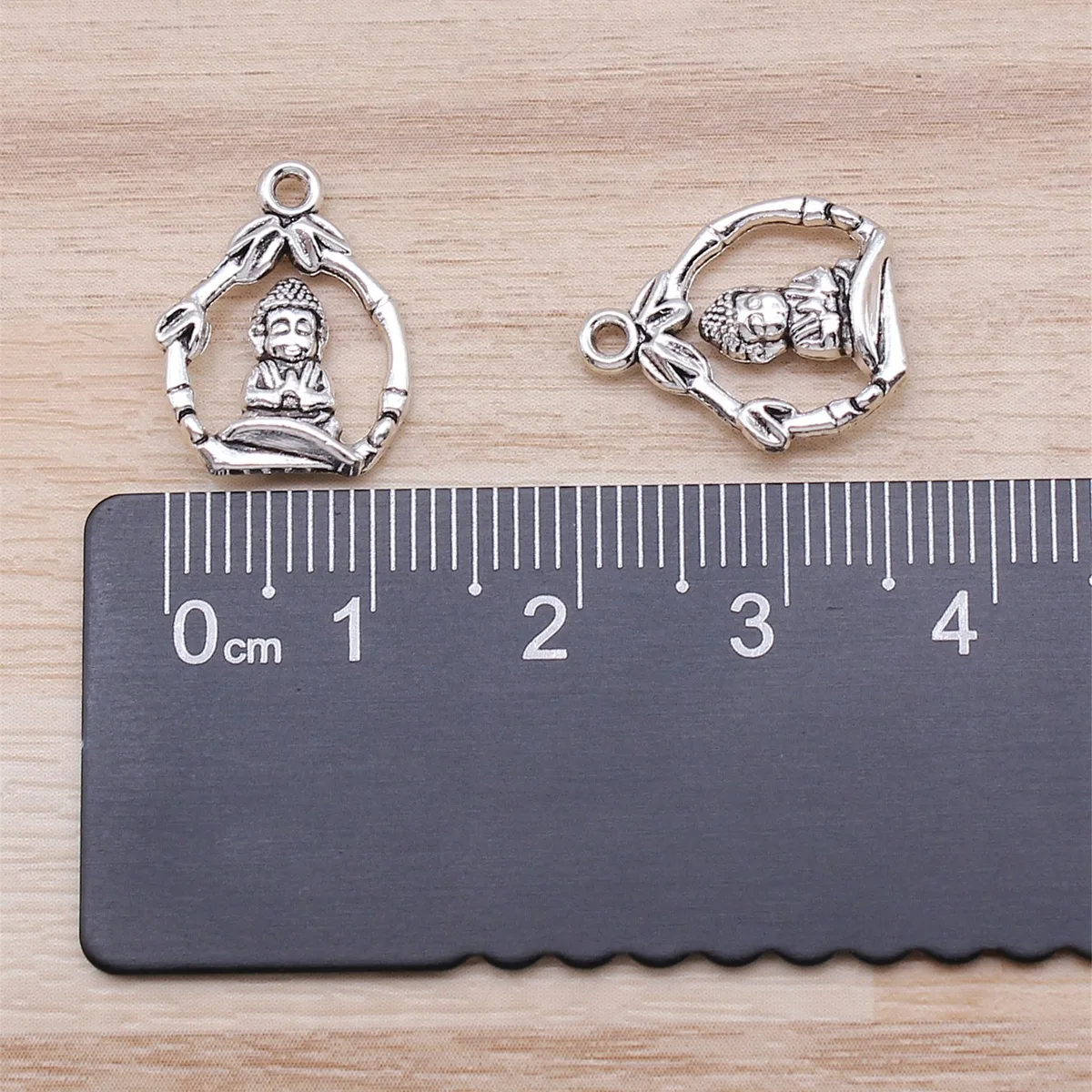 IFOCUS 10pcs/Lot Buddha Charms For DIY Jewelry Making Zinc Alloy 16x12mm/0.63x0.47inch