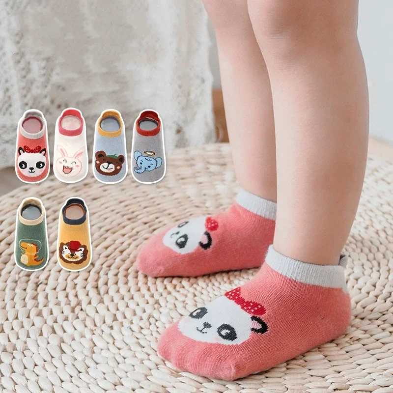 Children Baby Girls Boys School Cotton Ankle Socks Home Trampoline Short Socks Kids Toddler Cute Floor Sport Non-slip Socks