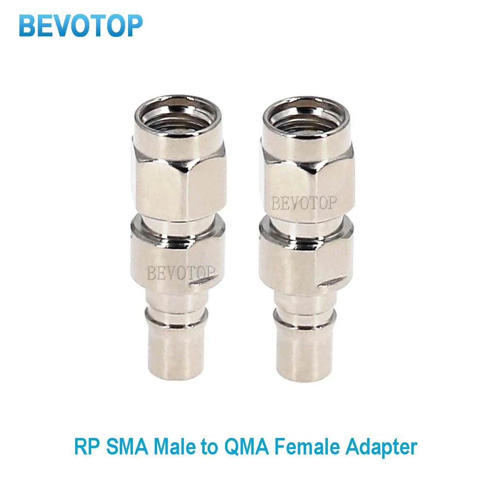 

10PCS RP-SMA Male to QMA Female Straight Connector for WiFi Antenna Radio Antenna RP-SMA-K to QMA-K RF Coaxial Adapter Wholesale