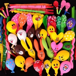 20/50/100Pcs No gas pump provided cartoon Balloons Decoration Helium inflatable Balloons Animal Duck Rabbit Balloon