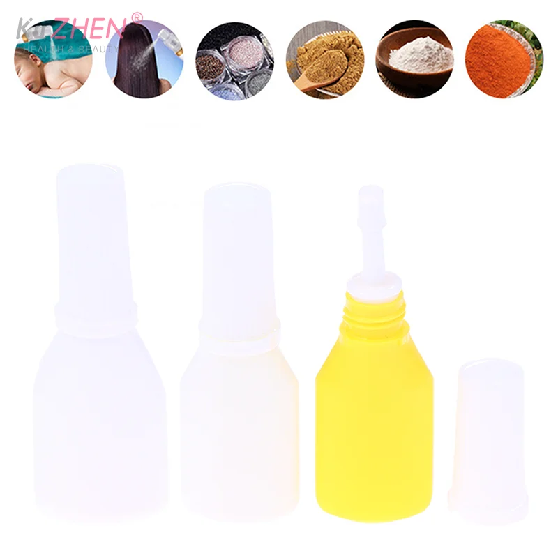 10PC Dry Powder Spray Bottle Refillable Atomizer Baby Powder Dispenser Detachable Traveling Use Plastic Makeup Cosmetics Sprayer