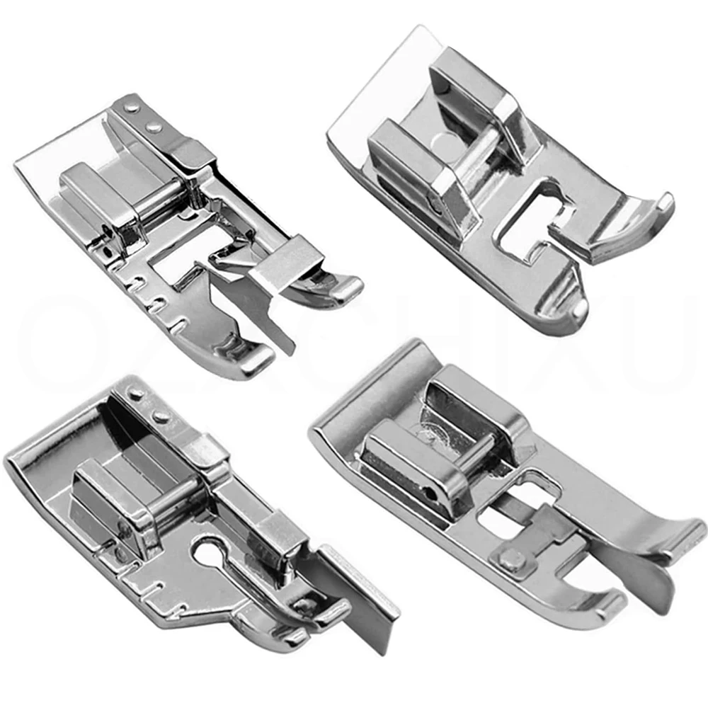 

4PCS Edge Joining Stitch in the Ditch Sewing Machine Presser Foot Set Fits Low Shank Snap-On Domestic Sewing Machine Accessories