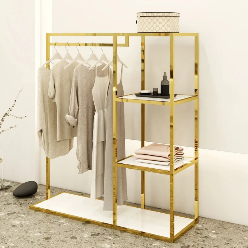 custom，Middle Island Clothing Display Rack Metal Garment Cloth Display Rack Hanging Stand