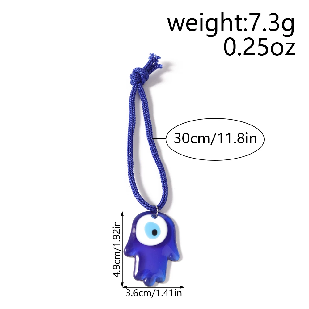 Aihua Bohemia Glücksbringer Türkisches Böses Auge Schlüsselanhänger Hamsa-Hand Blaue Glasperlen Schlüsselringe für Damen und Herren Taschenanhänger Deko-Geschenke – Detail 12
