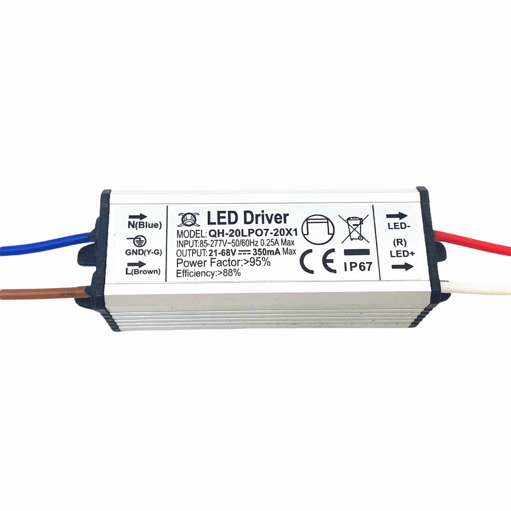 6-36x1W 300mA 350mA 6w 10w 20w 30w 36w sterownik LED wodoodporny IP67 zasilacz adapter oświetleniowy transformator