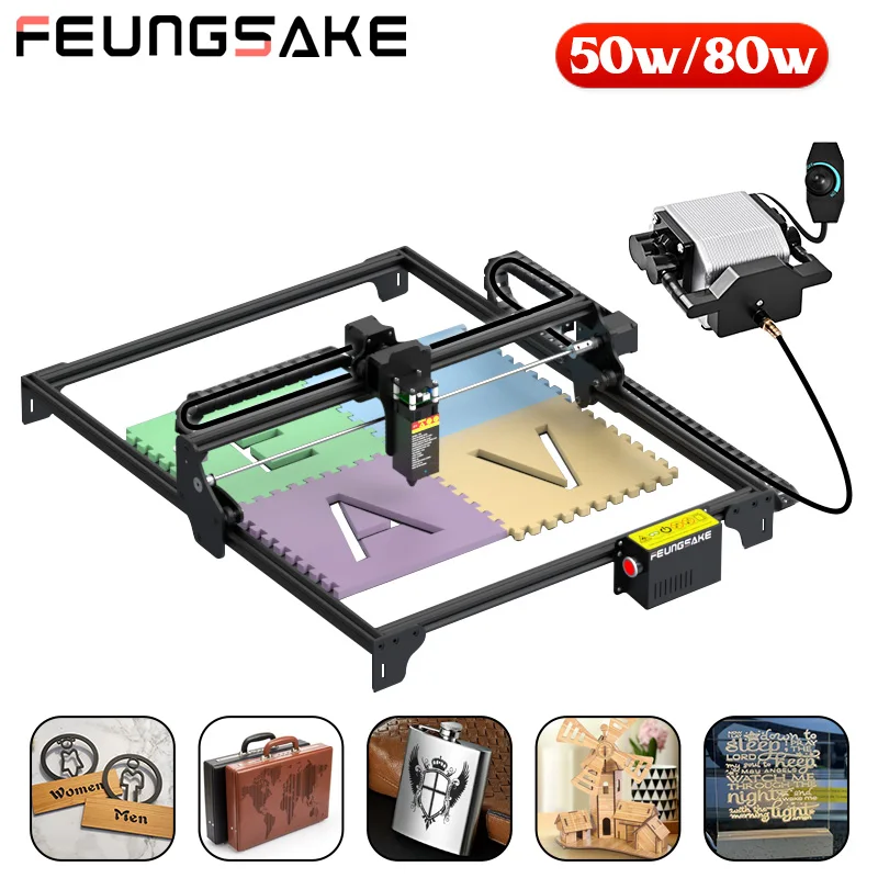 80W Laser Engraving Machine Large Area 560*800mm Wood Engraver And Cutter Laser Engraver Metal CNC Desktop