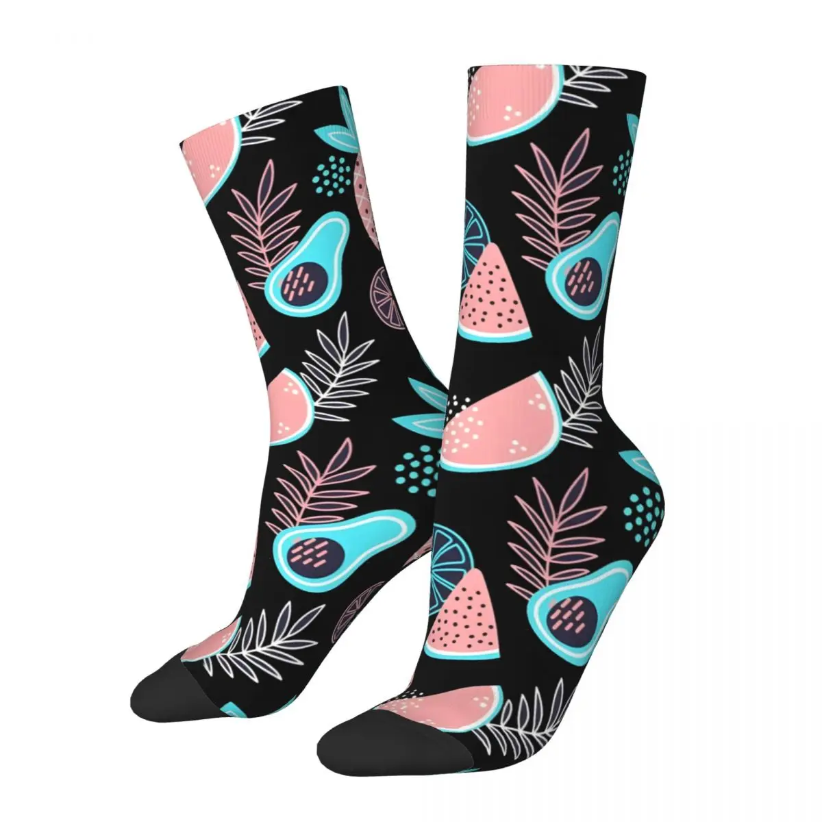 Tropical Fruits Sky Men's Socks Retro Harajuku Street Style Novelty Seamless Crew Sock