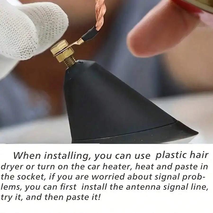 1pc Car Shark Fin Antenna, 2nd Generation Tail Wing Modification Antenna, With Signal Reception Decoration, No Drilling Required view 6