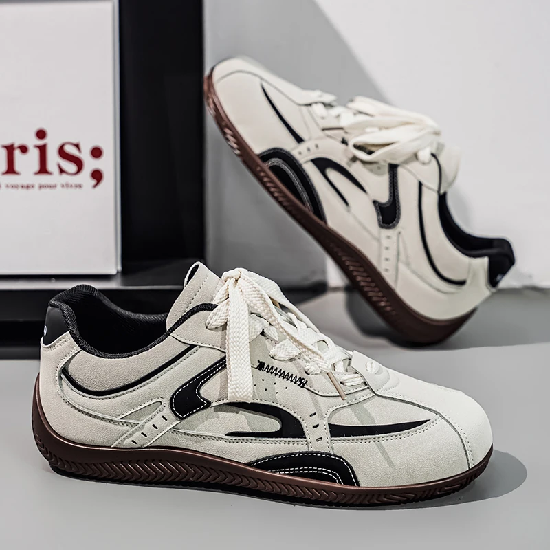 Korean Trend Men Casual Sneakers Clean Minimalist Ultra Light Durable Daily Matching Style Comfort Shopping Walking Footwear