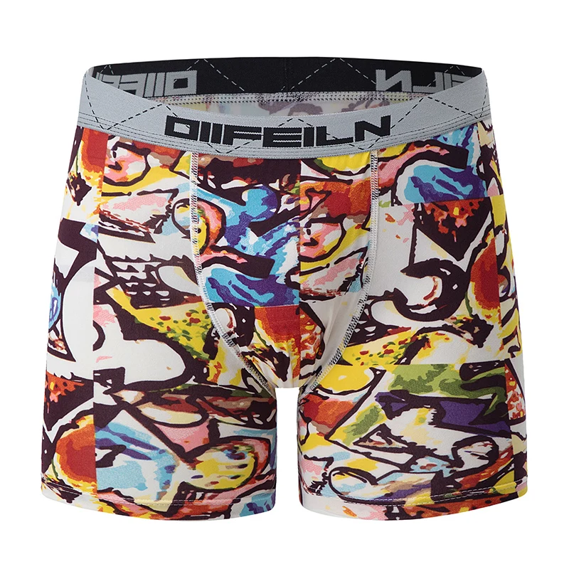 6-Pcs Men's Fashion Printing Long Underwear Teenagers To Adults Multi-size Comfortable Sports Boyshort Plus Size Fitness Shorts image 6
