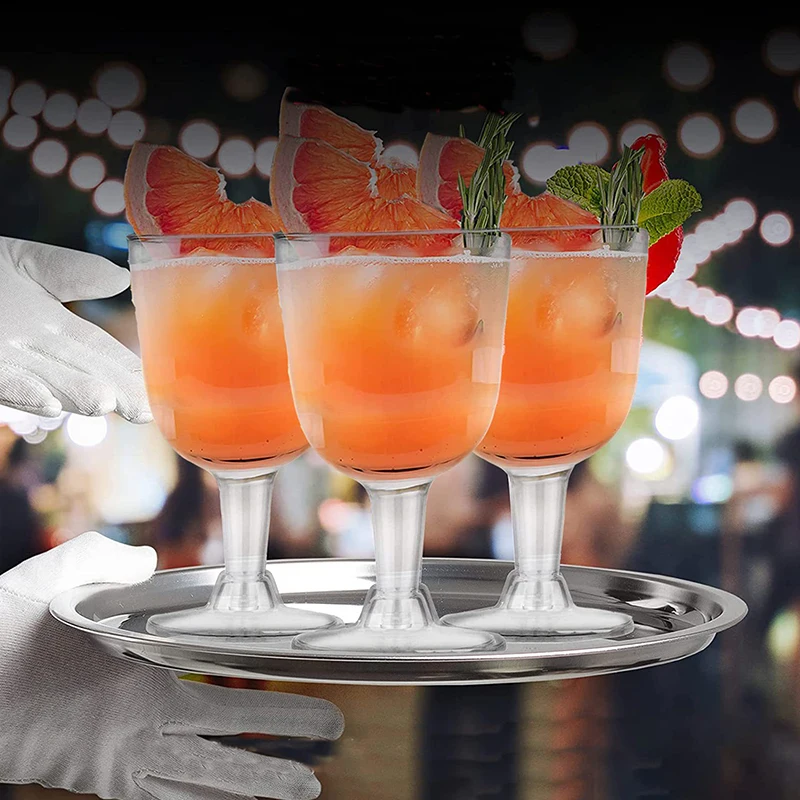 1/10 buah kacamata Cocktail sampanye bening sekali pakai plastik cangkir anggur pesta ulang tahun pernikahan Festival perlengkapan minum