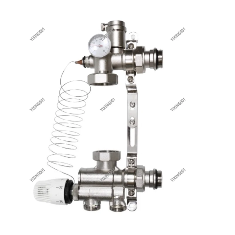 Radiant Floor Heating Mixing Valve Thermostatic Control Water Circulating Manifold for Home Improvement