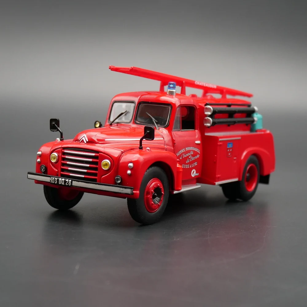 Diecast ixo 1:43 escala citroen 46 cd francês citroen motor de bombeiros waterwheel liga modelo de carro brinquedo colecionável presente lembrança exibição