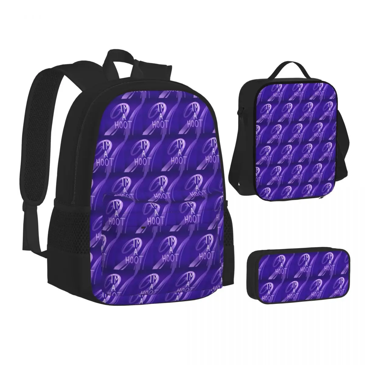 

Helluva Boss Stolas's I'm A Hoot Mug Backpacks Boys Girls Bookbag School Bags Kids Rucksack Lunch Bag Pen Bag Three-Piece Set