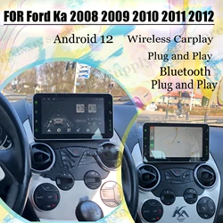 Android 12 odbiornik Stereo samochodowy multimedialny Carplay dla Ford Ka 2008 2009 2010 2011 2012 Radio Coche z nawigacja samochodowa GPS Bluetooth