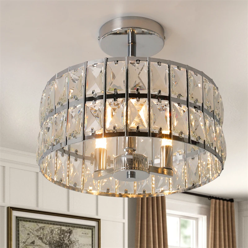 

Minimalist Ceiling Lamp Indoor Corridor crystal Lighting Led Fixtures Chandeliers Dining Room Lustres Luminaire Hanging