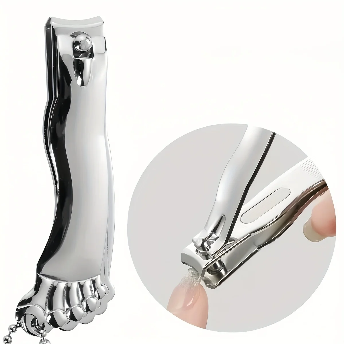 Juego de cortaúñas de 2 uds., Material de acero inoxidable, uso separado de manos y pies, adecuado para uso diario y viajes, regalo de vacaciones