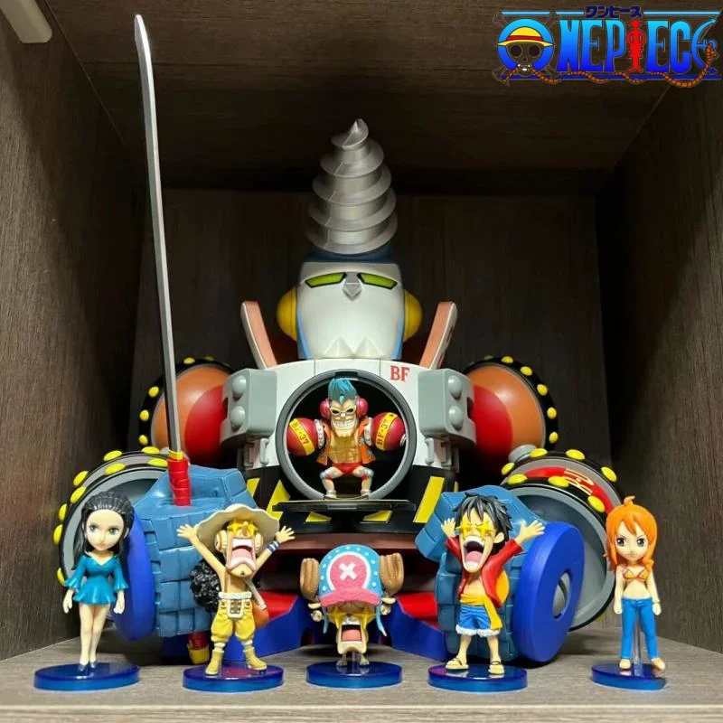 In Stock One Piece Wcf Steel Pirate General Giga Franche Star Eyes Luffy Usopp Robin Nami Chopper Frankie Model Toys