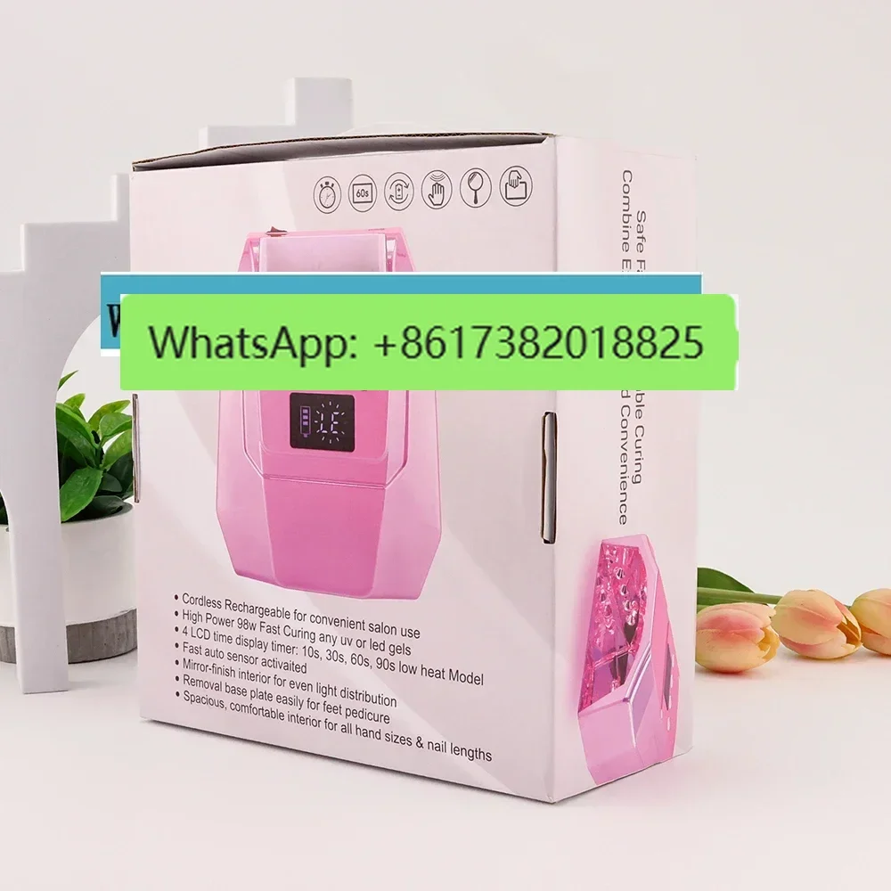 96W LED Nail Light Rechargeable Battery UV