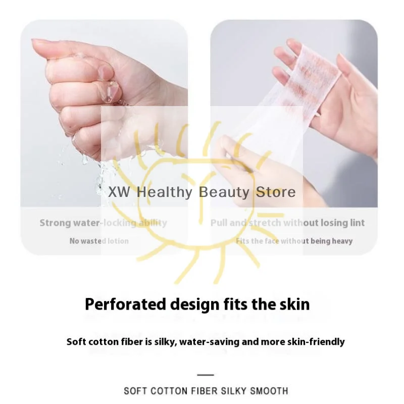 

210/240 PCS Stretchable Wet Compress Cotton Pads Open Type Facial Moisturizing Makeup Remover Cotton Ultra-thin