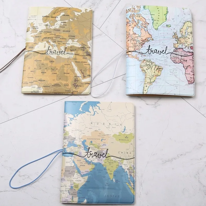 1pc Portable Passport Case Sleeve International Travel Accesorios PU Leather Passport Cover Holder with ID Credit Cards Slot