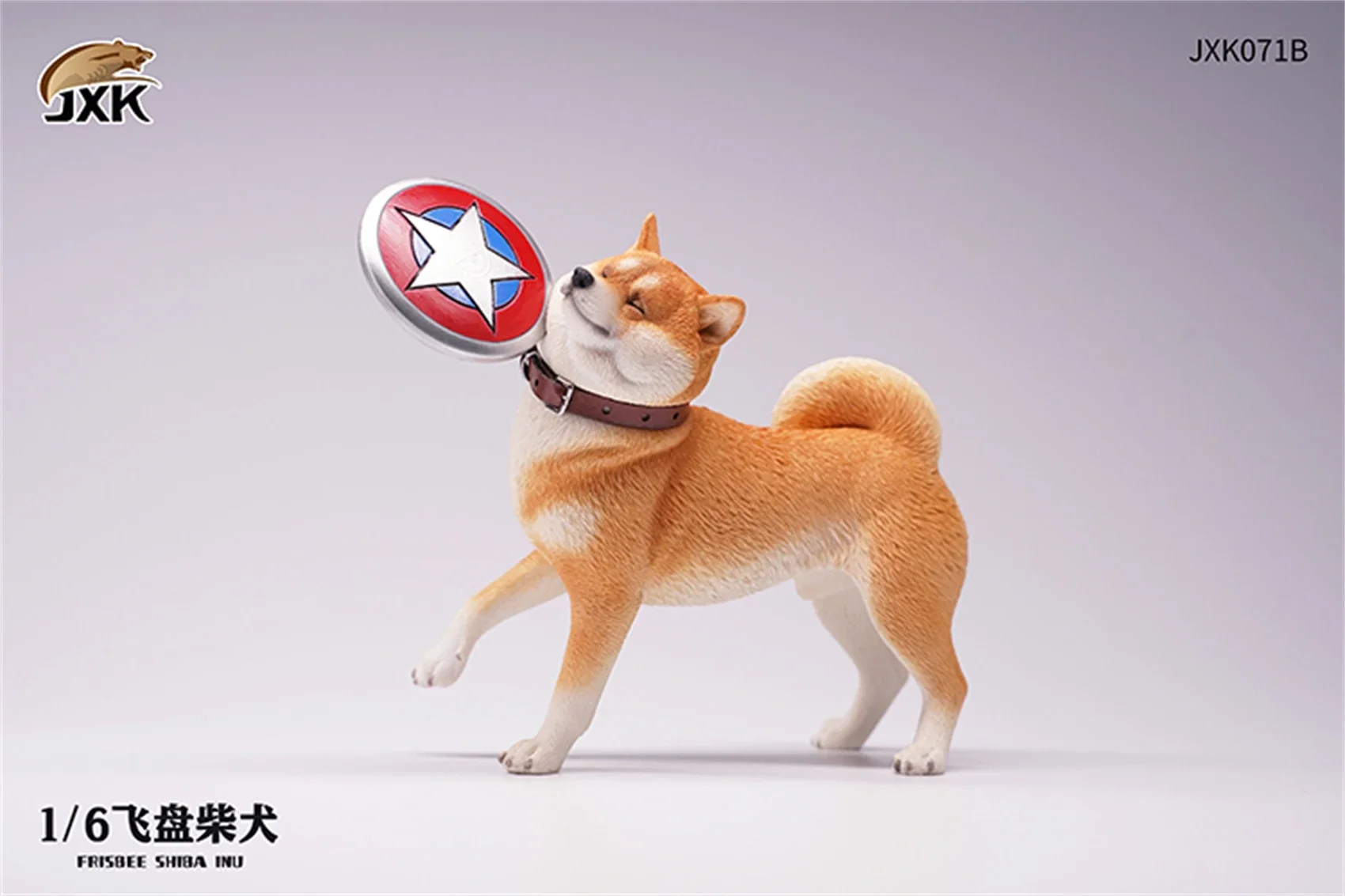 JXK 1:6 Scale Creative Shiba Inu Figure Dog Pet Healing  Cute Canidae Animal Collector Toy Resin Desktop Decoration Gift