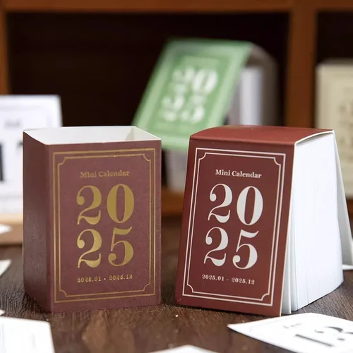 2025 미니 캘린더 북 365 시트 찢을 수 있는 캘린더, DIY 저널 플래너 장식, 종이 소재 스티커, 사무용품  Best5