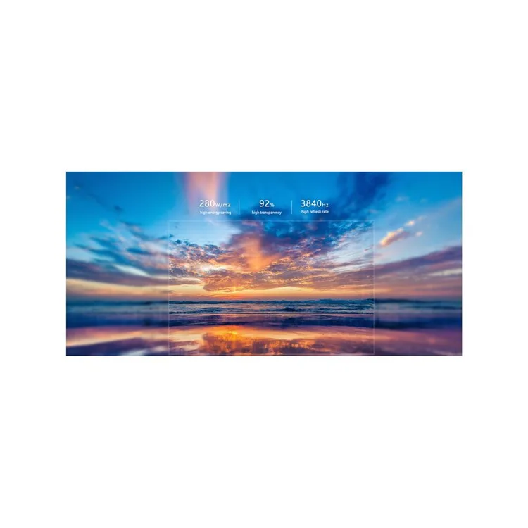 Signage LED Adhesive Super Slim  Screen Display Indoor Outdoor  Film Glass Flexible Transparent  Screen Wall