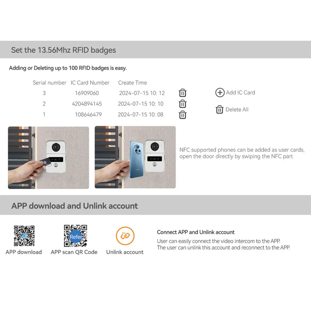 Tuya Smart Wifi Video Door Phone Camera 1080P LCD/APP Monitor 7/10 Inch Live Motion Detect Video Intercom System