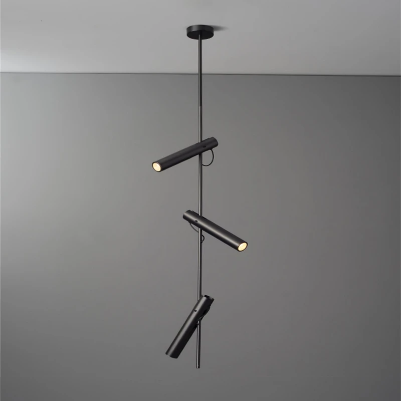 Imagem -04 - Moderno Simples Longo Led Pendant Lights Nordic Black Chandelier Lâmpada Suspensa Ajustável para Quarto Cozinha Sala de Estar Decoração