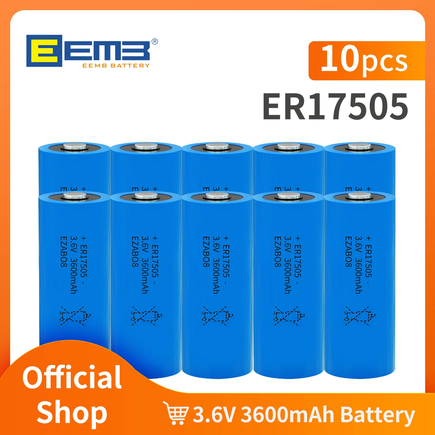 3.6V 17505 Lithium Battery for Smoke Alarm Water Meter PLC Industrial Control Servo Driver IoT Devices