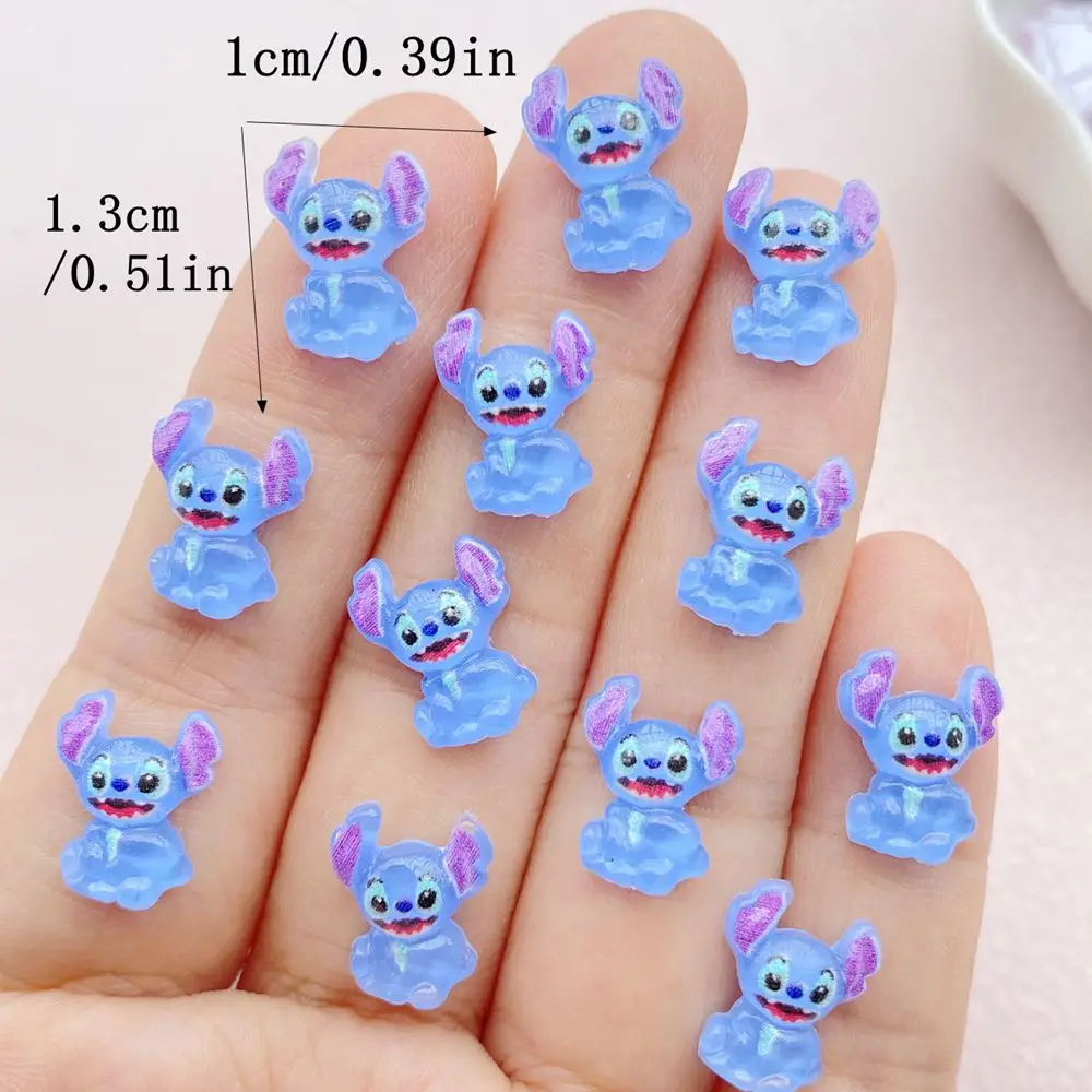 50 Pcs New Mini Kawaii Cartoon Animal Big Eared Monster Series Resin Scrapbook Diy Bow Decor Manicure Accessories Crafts - Image 2