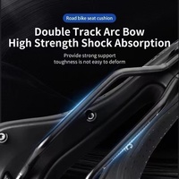 Bolany-MTB Ultralight Bicycle Saddle, Silicone PU Leather Surface, Hollow Breathable, Shock Absorbing Seat, Cycling Accessories