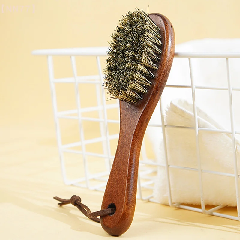 Natural Boar Bristle Beard Brush Barber Retro Oil Head Comb Men's Shaving Moustache Brushes Barber Cleaning Tools