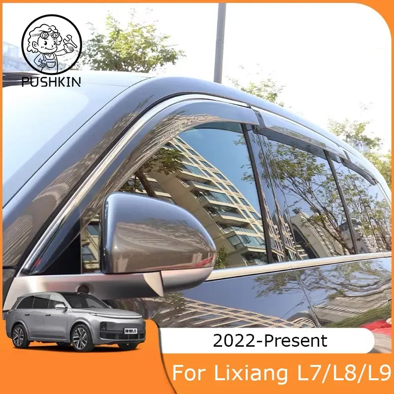 

For LiXiang L9 L8 L7 2021 2022 2023 Window Visor Wind Shields Sun Rain Guards Side Wind Deflector Exterior Accessories