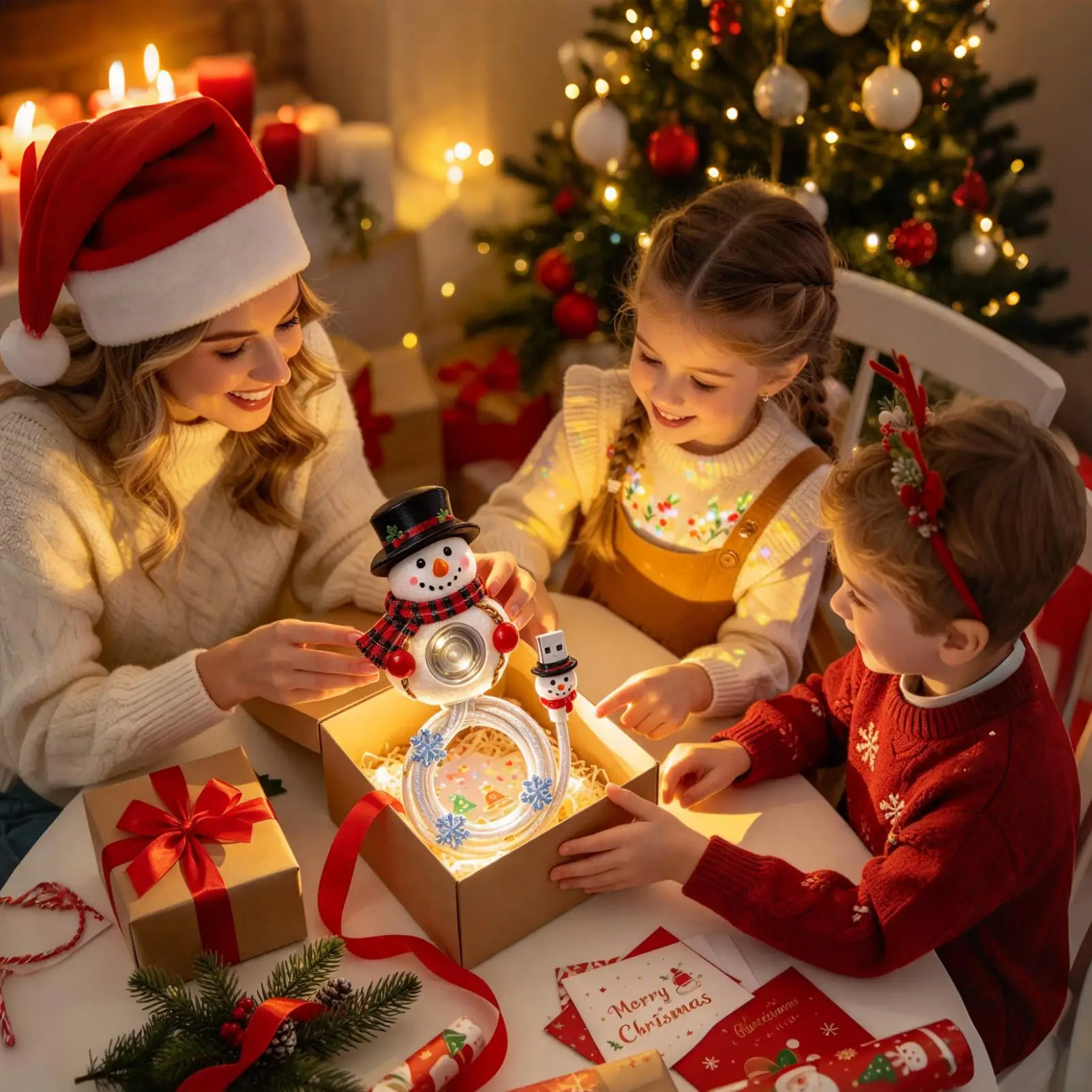 Christmas Projector Nightlight USB Plug-and-Play Seasonal Projection Christmas Projector With 6 Seasonal Scenes For Home