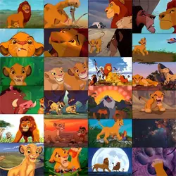 Pegatinas de dibujos animados de Disney El Rey León para niños, calcomanías de Simba para cuaderno, bicicleta, nevera, teléfono, coche, pegatinas impermeables, 60 piezas