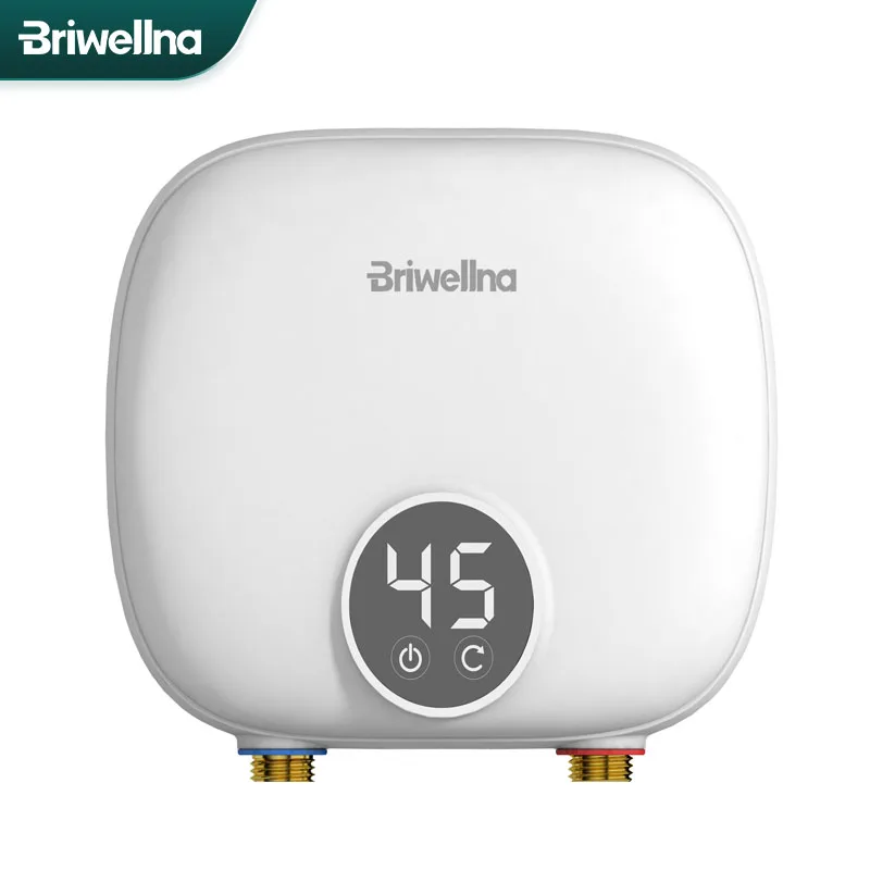 

Briwellna Streamline Tankless Electric Water Heater 110V/220V Under Sink Instant Hot Water Oversink Instantaneous Water Heater