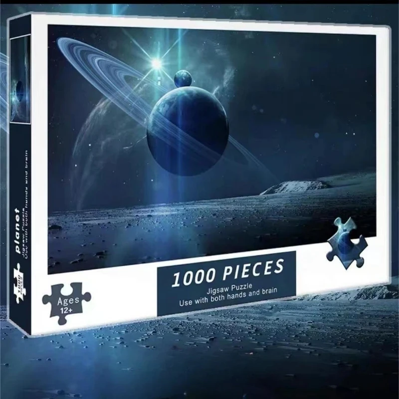 Puzzle de la série Planet pour adultes, 1000 pièces, jeux de difficulté à décompresser, jouets, cadeau de Noël, peinture décorative