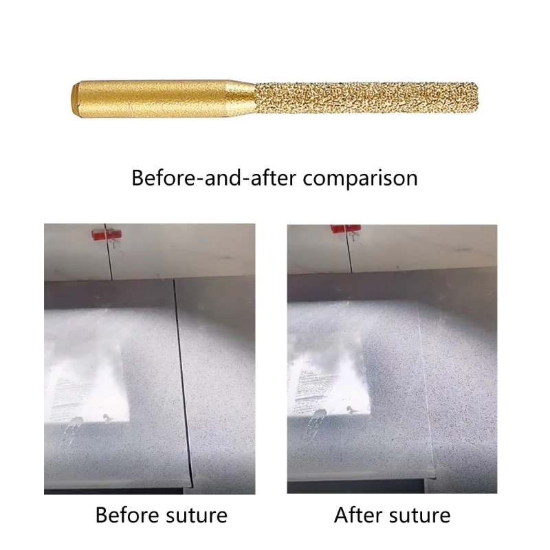 1PC Diamond Router Bit Golden Brazed Straight Shank for Stone Marble Granites Dropshipping