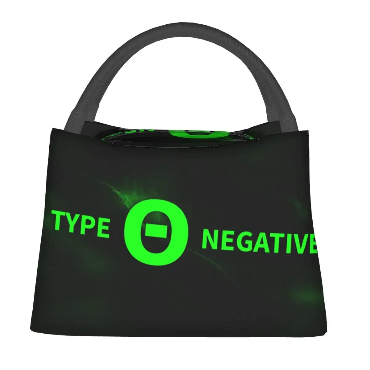 Type O Negative Lunch Bags Insulated Bento Box Portable Lunch Tote Picnic Bags Cooler Thermal Bag for Woman Girl Office