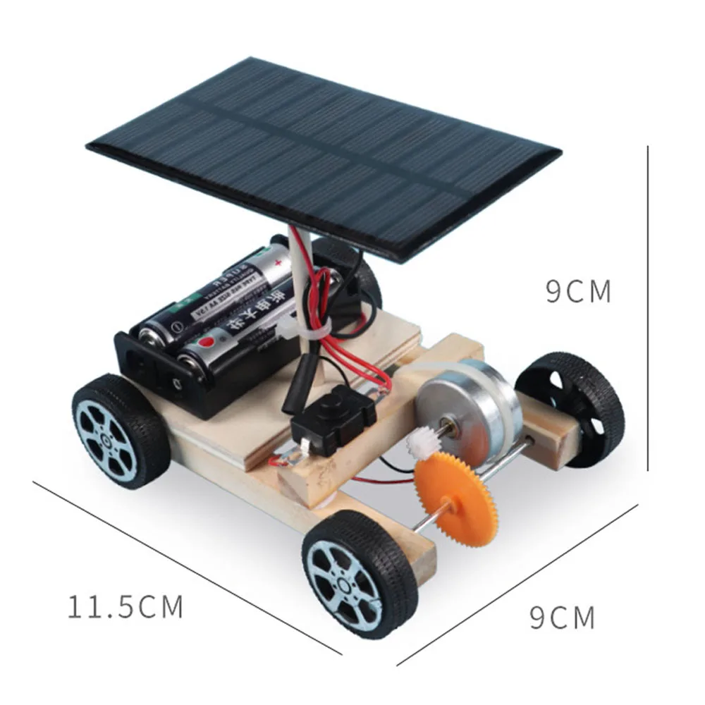 For Kid Assemble Solar Creative Inventions DIY Car Motor Robot Kit Motor Educational Electronic Kit Car Model Science Experiment