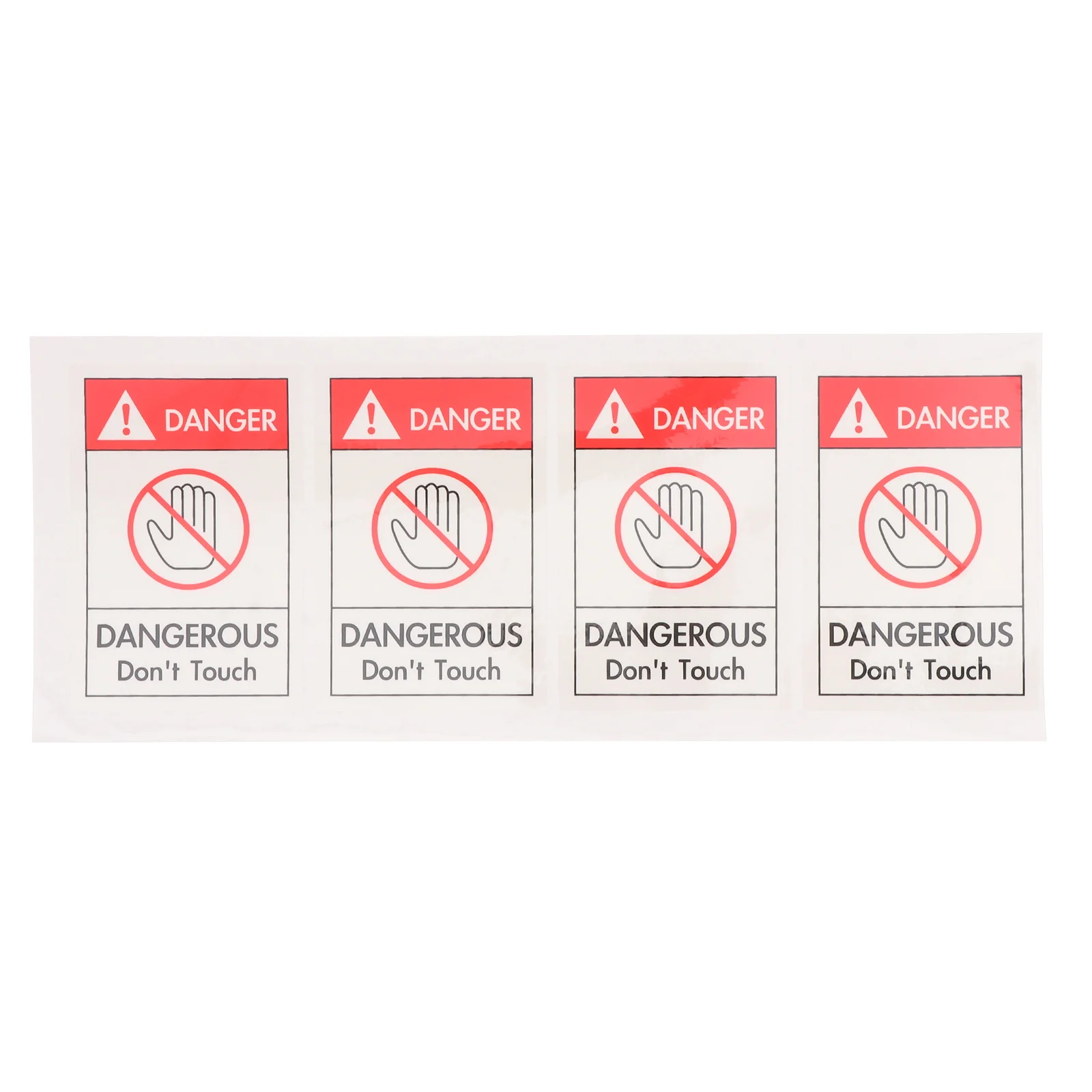 

4 Pcs Safety Labels PP Synthetic Paper Machine Warning Decals No Touching Caution Signs Traffic Markers Danger Alerts Stickers