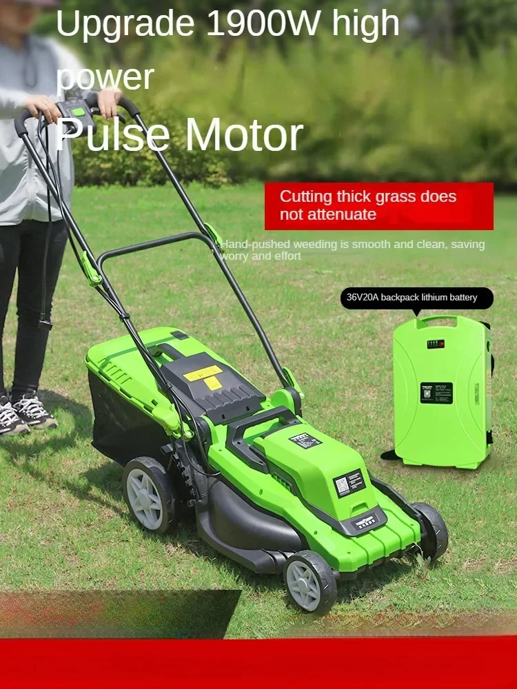 Powerful Hand Push Lawn Mower with Lithium-Ion Battery for Eco-Friendly Lawn Care